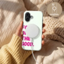 Focus on the good - Beige - Roze Toughcase MagSafe Apple iPhone 17 klein -USP_MagsafeV