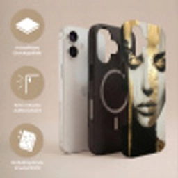 Ogen - Gezicht - Goud - Strepen Toughcase MagSafe Apple iPhone 17 klein -USP_Lagen_DE