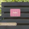 Roze - Gestreept - Belle tuinposter los doek klein -sfeer3