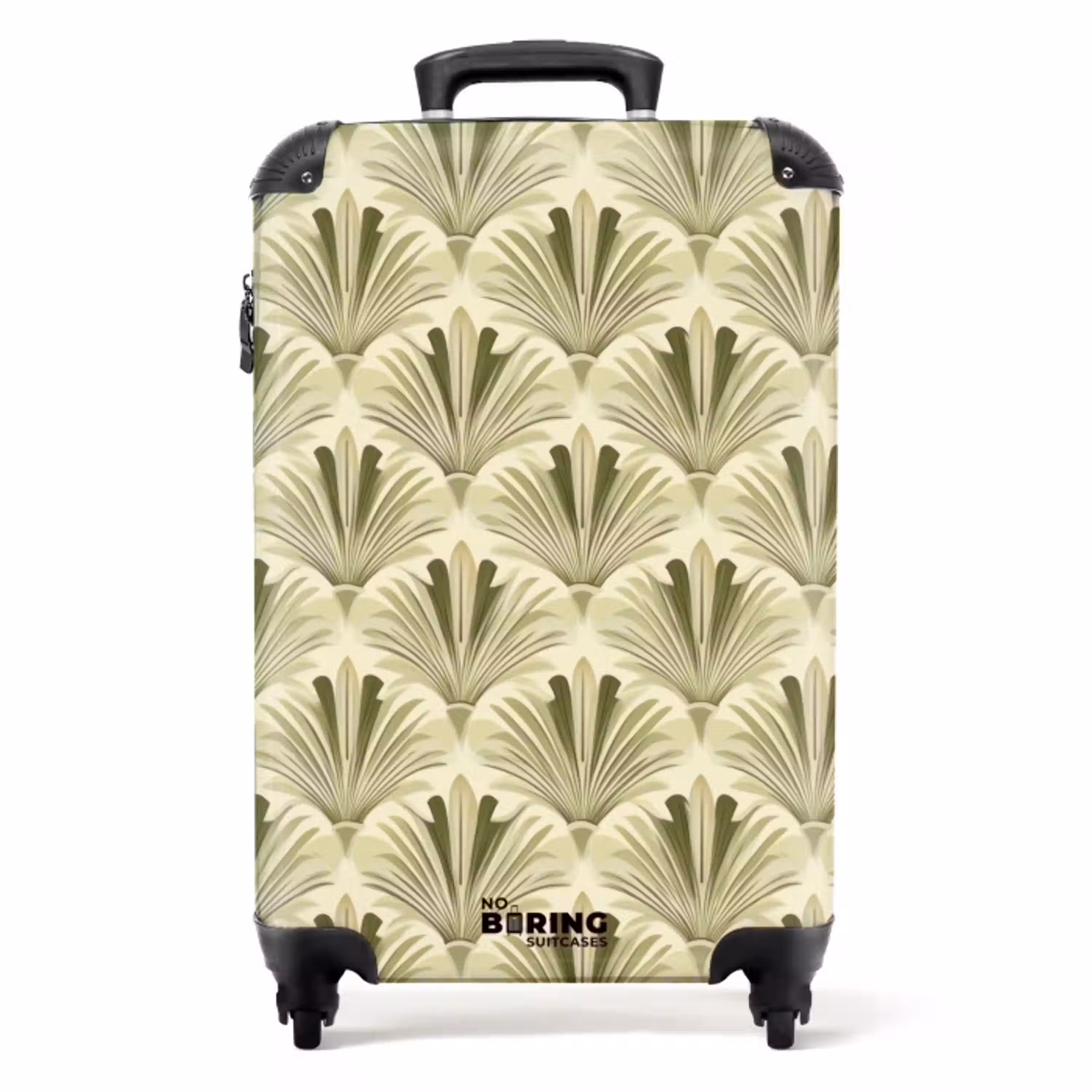 Klassiek - Waaier - Groen NBS - Handbagage koffer - Volwassenen Unisex middel -productfoto_recht