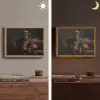 Hond - Sigaar - Hoed - Pak Light Box met batterij (Wandlamp) middel -sfeer3