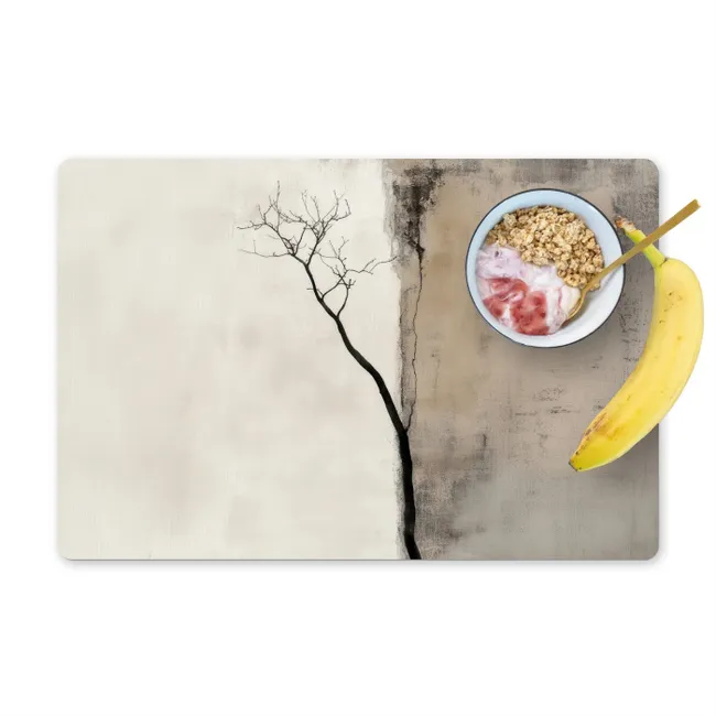 Placemat - 6 stuks - Wabi sabi - Plant - Beige