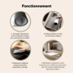 Klassieke Marmeren Eenvoud Inductie beschermer vinyl 3mm middel -usfeer9_FR
