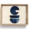 Vormen - Blauw - Abstract Dienblad Rechthoek middel -z3d_shopping