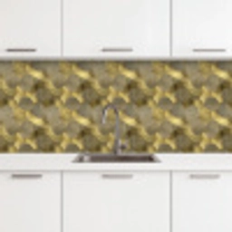 Modern - Geometrisch - Goud keuken achterwand 2 middel 871 -3d