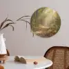 Zonlicht - Bospad - Bomen Akoestische PET Vilt - Rond klein -sfeer3