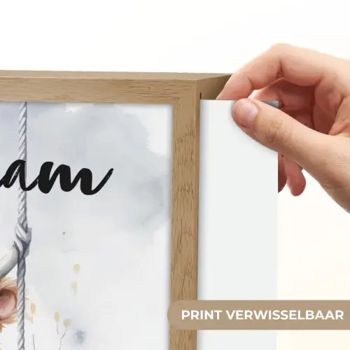 Schotse hooglander - Dier - Kinderen Light Box met batterij (Wandlamp kind) middel -USP_websiteprintNL