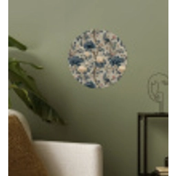 Pauw - Bloemen - Blauw Wandcirkel behangsticker klein 186 -sfeer2
