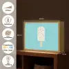 Ijsje - Stokje - Sprinkles - Lichtblauw Light Box met batterij (Wandlamp) middel -USP_websiteoverzichtNL