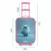 Blauw pluizig monster met hoorns Kinderkoffer - Roze klein -productfoto_formaten