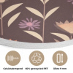 Elegant - Retro - Bruin Akoestische PET Vilt - Rond klein 838 -closeup_NL