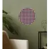 Plaid - Patroon - Roze - Zwart Wandcirkel behangsticker klein 186 -sfeer2