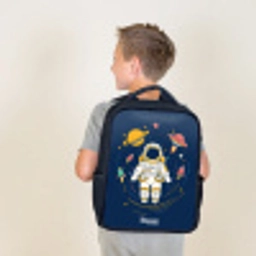 Astronaut - Planeet - Sterren - Raket Rugzak - Zwart middel -sfeer2
