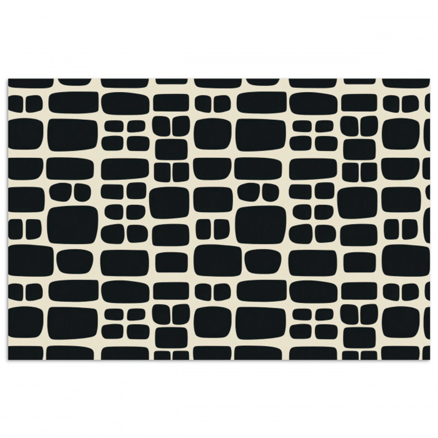Modern - Organisch - Zwart poster papier klein 62 -3d