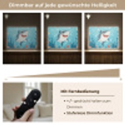 Haai - Vissen - Blauw - Onderwater Light Box met batterij (Wandlamp kind) middel -USP_dimbaarDE