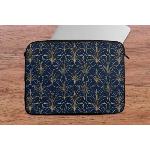 Deco - Waaier - Blauw laptophoes neopreen klein 279 -tafel