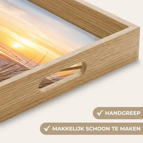 Zonsondergang - Duinen - Zee Dienblad Rechthoek middel -USP_HandgreepNL