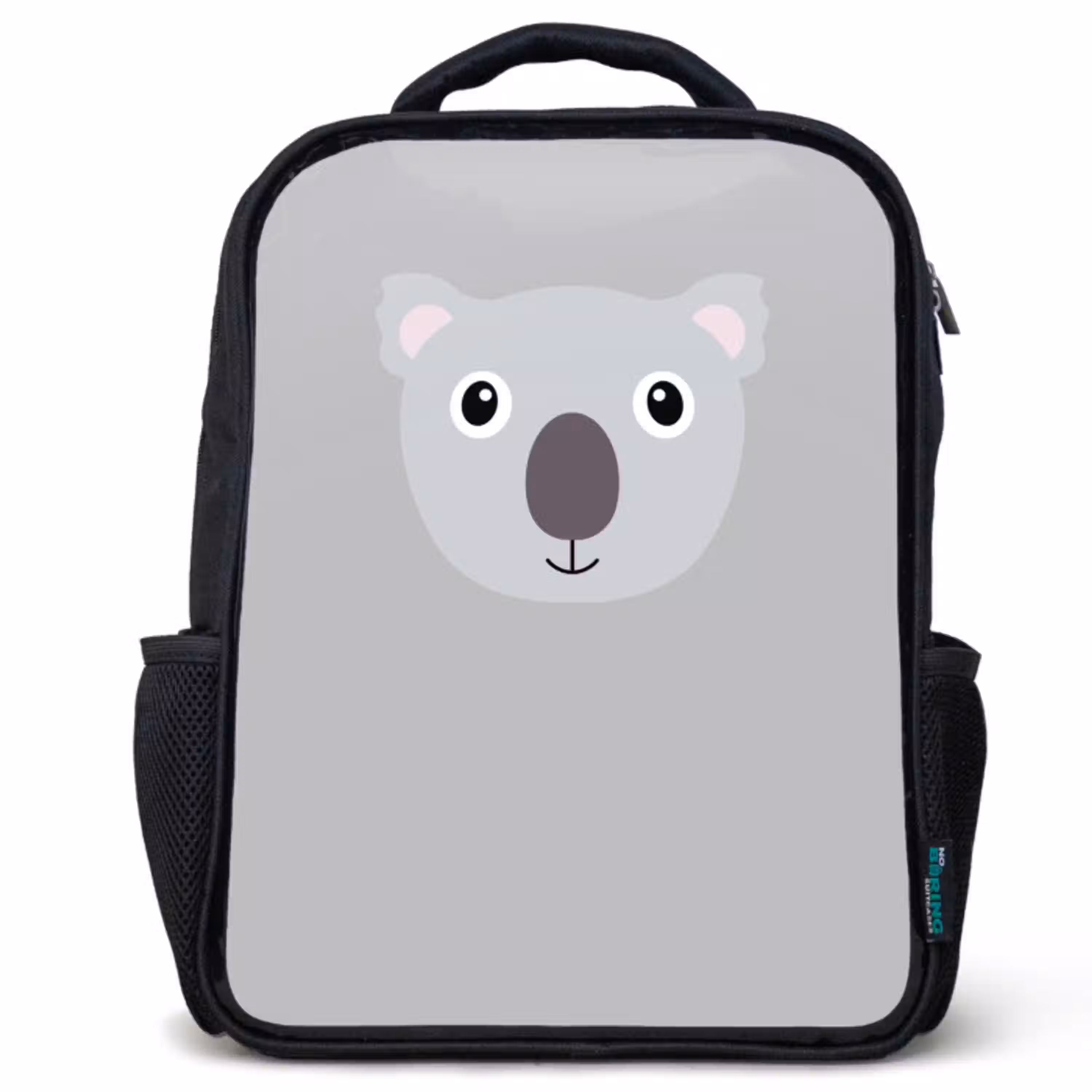 Dierenportret - Koala - grijs Rugzak - Zwart middel -3d