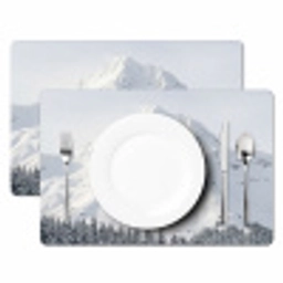 Berg - Sneeuw - Winter - Natuur - Wit Placemat vinyl groot -zzsfeer2_Kitchenyeah-website