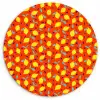 Oranje - Citroen - Geel - Blauw Wandcirkel plexiglas klein 852 -3d
