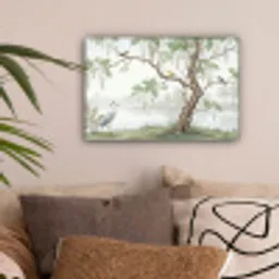 Reiger - Landschap - Groen canvas 2cm klein -sfeer1