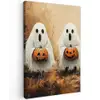 Halloween - Pompoen - Spook - Herfst Tuinposter op houten frame 2 cm dik klein -3d