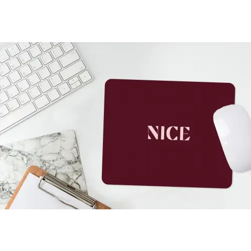 Nice - Bordeaux - Roze muismat rubber klein -witbureau