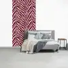 Zebra - Motief - Bordeaux - Rood fotobehang vinyl groot 64 -slaapkamer