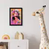 Portret - Bloemenkroon - Vrouw fotolijst zwart zonder passe partout klein -usfeer4_kinderkamer