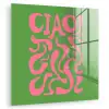 Abstract - Roze - Ciao - Vormen plexiglas 5mm klein -zzzproduct_nieuw