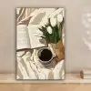 Boek - Illustratie - Tulpen - Koffie canvas 2cm klein -sfeer1