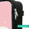 Eenhoorn - Vleugels - Roze - Regenboog Kinderkoffer - Zwart klein -rits_NL