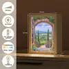 Doorkijk - Toscane - Landschap - Poort Light Box met kabel (Tafellamp) klein -USP_NL