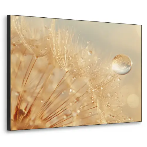 Paardenbloem - Water - Natuur - Planten - Modern Textielframe zwart klein -3d