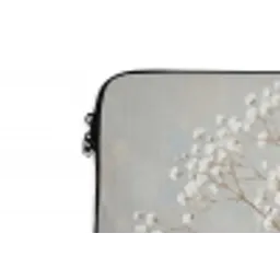 Vaas - Gipskruid - Wit laptophoes neopreen klein -detail
