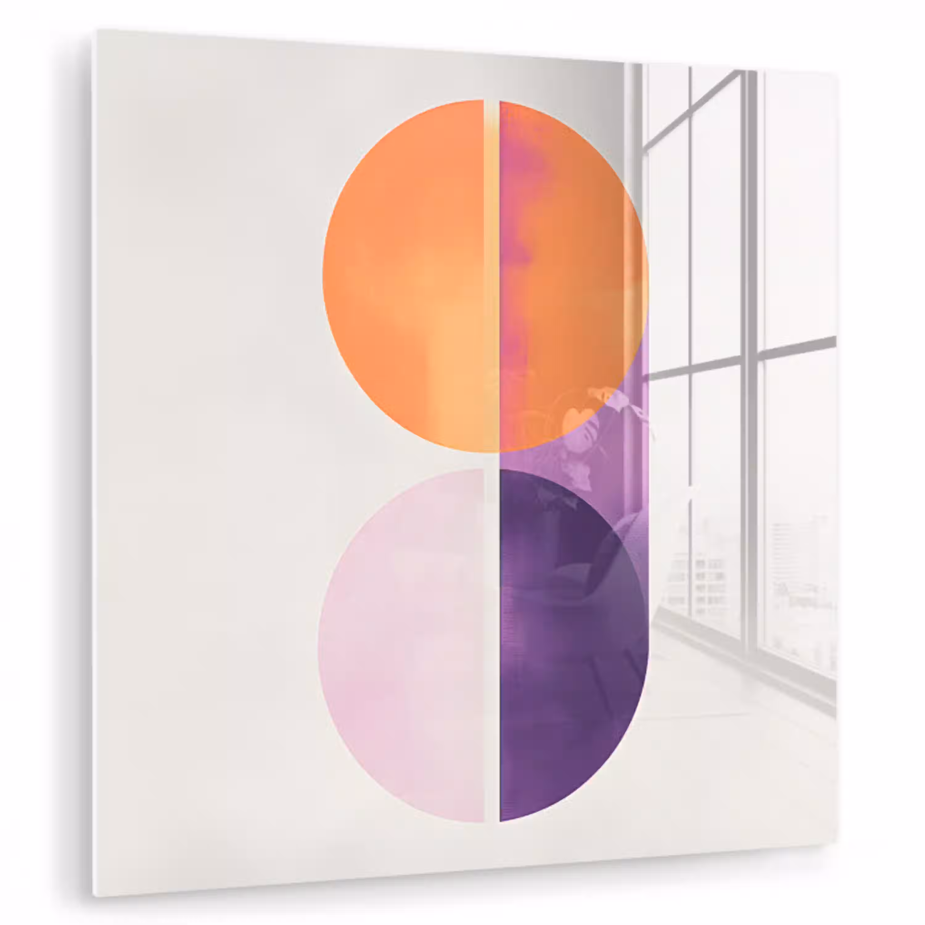 Cirkels - Abstract - Paars plexiglas 5mm klein -zzzproduct_nieuw
