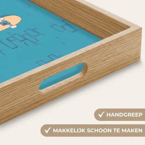 Skateboard - Gympen - Rood - Minimalistisch Dienblad Rechthoek middel -USP_HandgreepNL