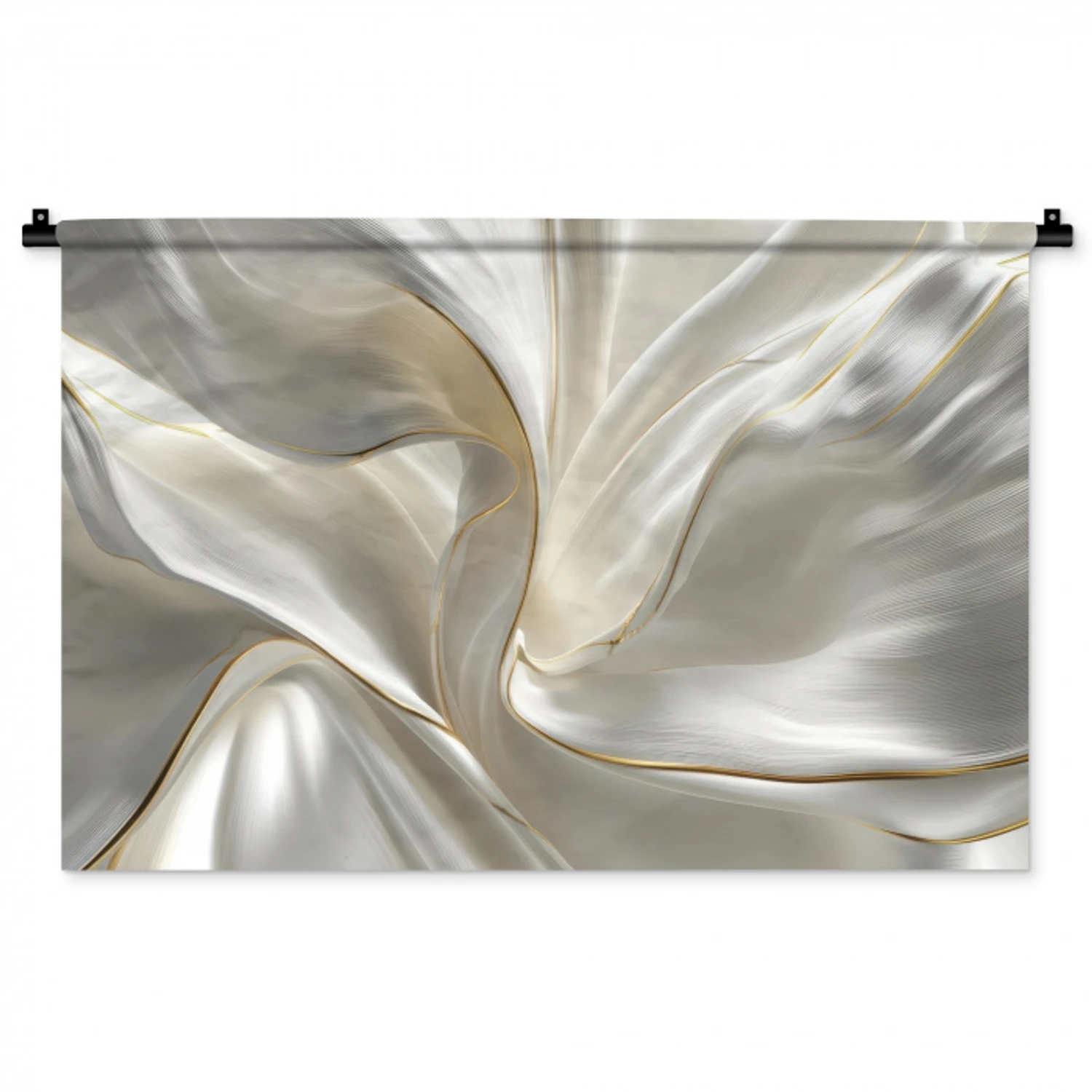 Stof - Plooien - Goud Wandkleed katoen middel -zz3d