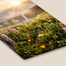 Vlinders - Waterval - Bloemenveld fotolijst zwart zonder passe partout klein -zsfeer6