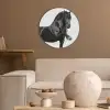 Fries - Hengst - Modern Akoestische PET Vilt - Rond klein -sfeer1