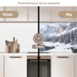 Sneeuwlandschap - Bergen - Rivier - Winter keuken achterwand 2 middel -voor-na2_NL