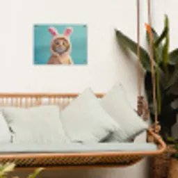 Paashaas - Kat - Kostuum tuinposter los doek klein -sfeer7