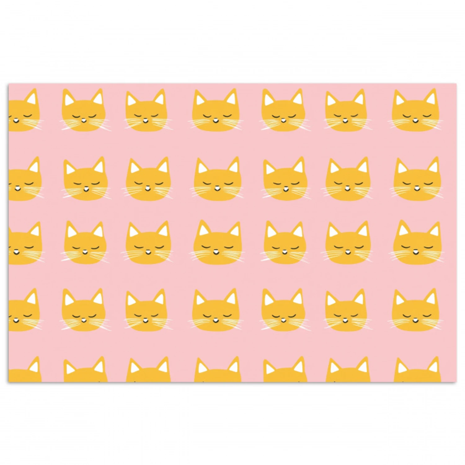 Katten - Patroon - Roze poster papier klein 62 -3d