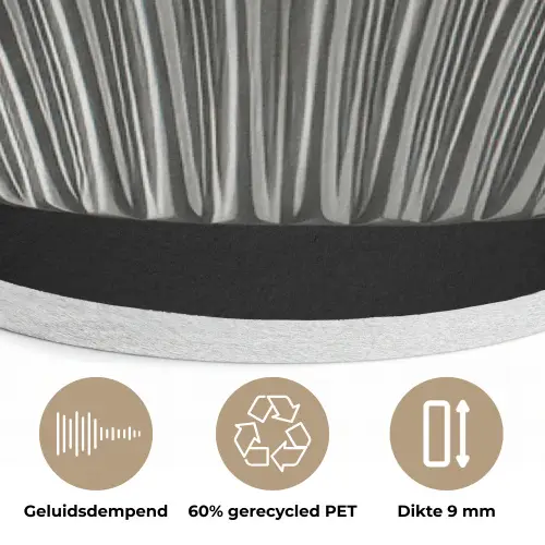 Cupcake - Luxueus - Zilver Akoestische PET Vilt - Rond klein -closeup_NL