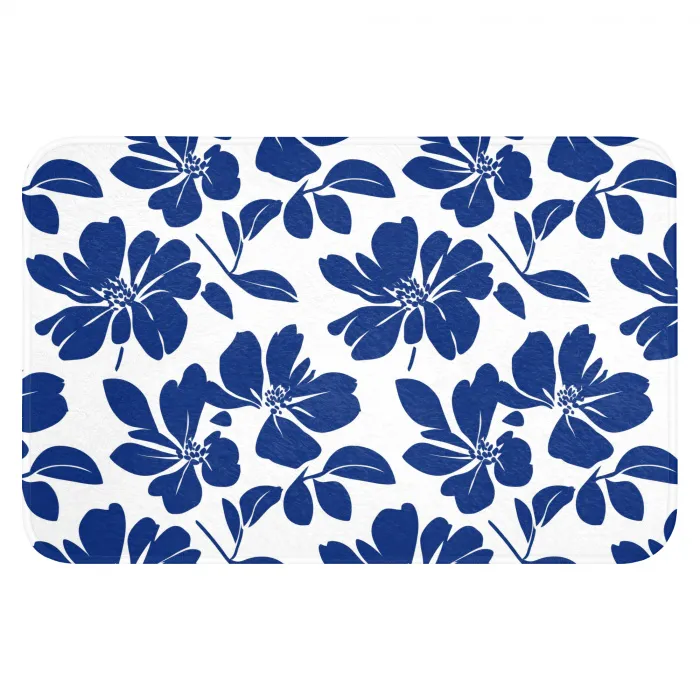 Floraal - Modern - Blauw Badmat klein 997 -3d