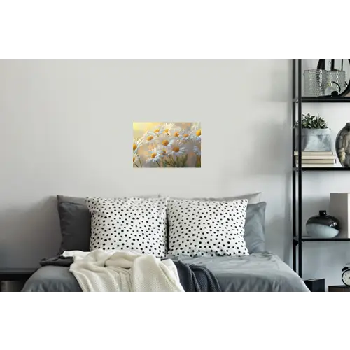 Madeliefjes - Wit - Zonlicht Muursticker klein -slaapkamer