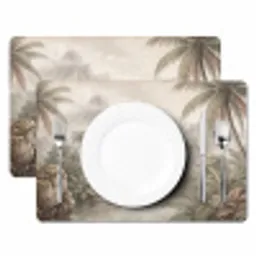 Jungle - Watervallen - Tropisch - Illustratie Placemat vinyl groot -zzsfeer2_Kitchenyeah-website