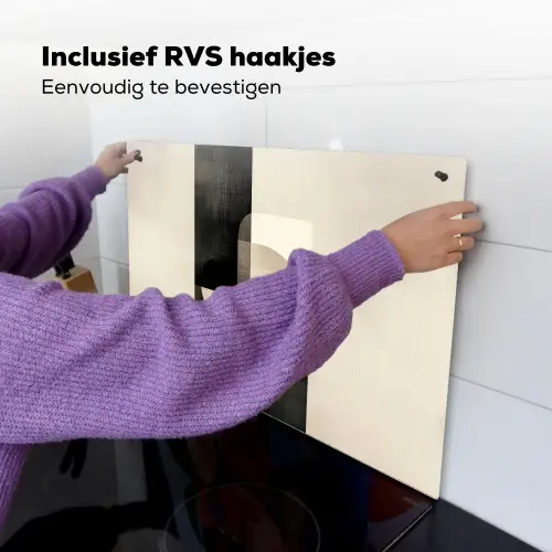 Modern - Vierkant - Vormen Inductie beschemer met haakjes klein -ky-ophangen-nl