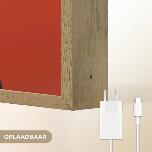 Oranje - Hoed - Vrouw Light Box met batterij (Wandlamp) middel -USP_websiteoplaadbaarNL