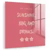 BBQ - Quote - Roze - Zomer plexiglas 5mm klein -zzzproduct_nieuw